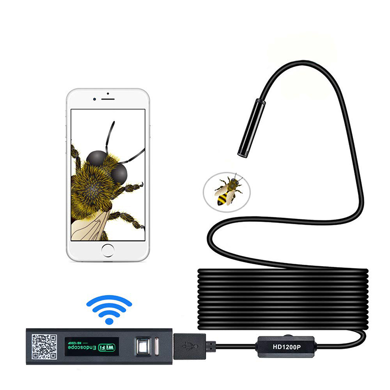 무선 내시경 2.0 메가 픽셀 HD WiFi Borescope USB 인터페이스 방수 검사 스네이크 카메라 안드로이드, iOS 및 Windows, iPhone, 삼성, 태블릿, Mac